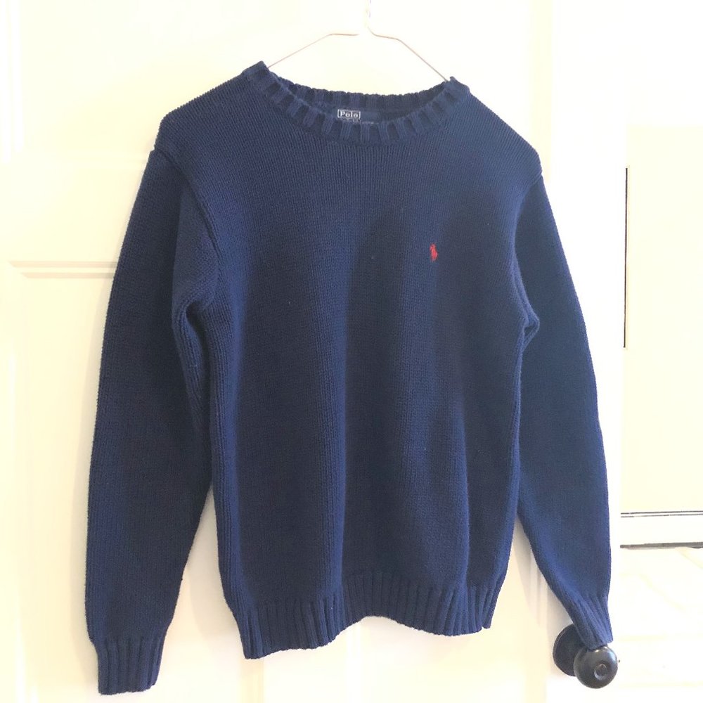 PRICE DROP! Womens POLO Ralph Lauren, RL  BLUE , COMFY Cotton Sweater L